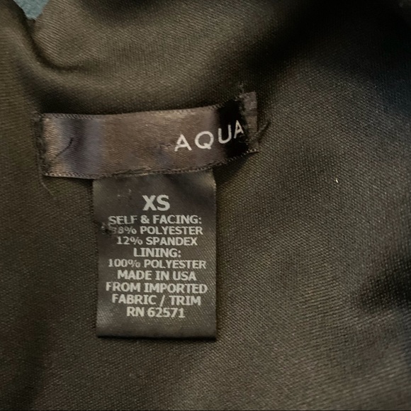 Aqua Green Faux Suede Scalloped Neckline Dress XS - Picture 8 of 10